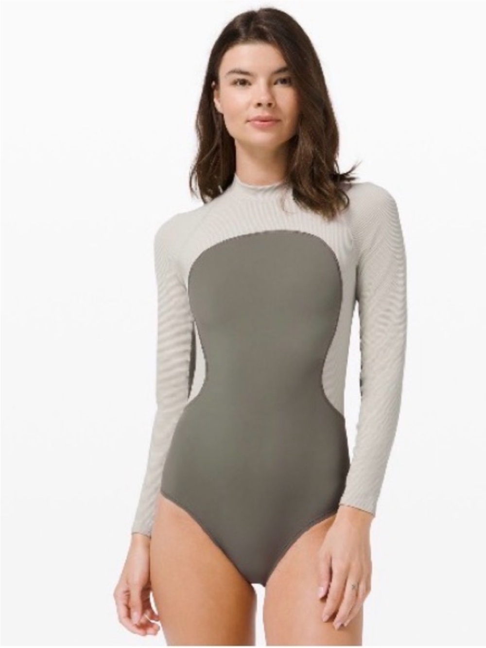 Lululemon Wade the Waters Rashguard, long sleeve one piece surf swimsuit, 12